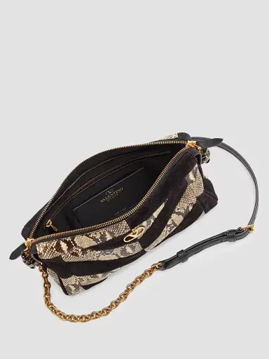 Valentino Garavani Women's Panthea Small Crossbody Bag in Python and Suede | Thumbnail 7 Valentino Garavani Women's Panthea Small Crossbody Bag in Python and Suede | Thumbnail 7