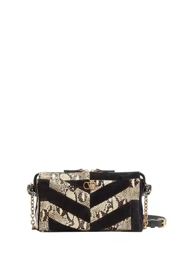 Valentino Garavani Women's Panthea Small Crossbody Bag in Python and Suede | Thumbnail 1 Valentino Garavani Women's Panthea Small Crossbody Bag in Python and Suede | Thumbnail 1