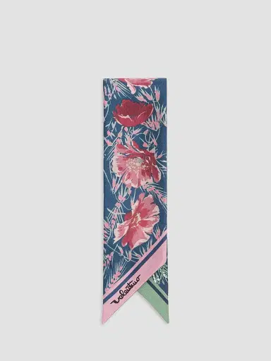 Valentino Garavani Women's Apres L'hiver Poppies Bandeau Scarf in Silk | Thumbnail 3 Valentino Garavani Women's Apres L'hiver Poppies Bandeau Scarf in Silk | Thumbnail 3