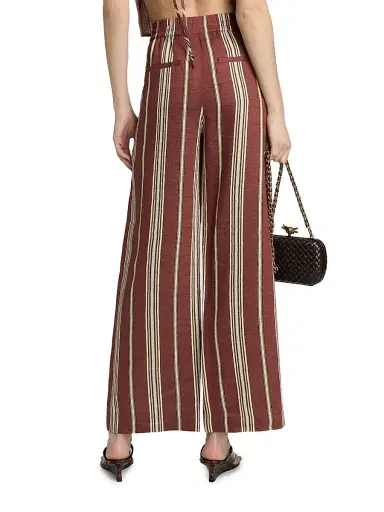 A.L.C. Women's Tyler Striped Linen-Blend Pants - Brunette Multi - Size XL | Thumbnail 5 A.L.C. Women's Tyler Striped Linen-Blend Pants - Brunette Multi - Size XL | Thumbnail 5