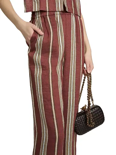 A.L.C. Women's Tyler Striped Linen-Blend Pants - Brunette Multi - Size XL | Thumbnail 6 A.L.C. Women's Tyler Striped Linen-Blend Pants - Brunette Multi - Size XL | Thumbnail 6