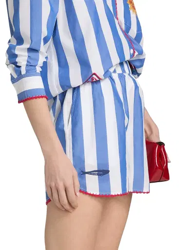 RAILS Women's Cam Striped Stretch-Cotton Shorts - Dolce Vita Embroidery - Size XS | Thumbnail 4 RAILS Women's Cam Striped Stretch-Cotton Shorts - Dolce Vita Embroidery - Size XS | Thumbnail 4
