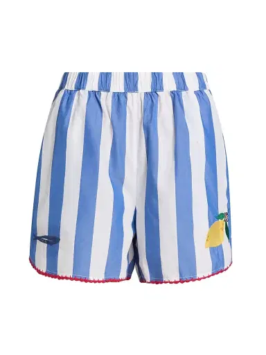 RAILS Women's Cam Striped Stretch-Cotton Shorts - Dolce Vita Embroidery - Size XS | Thumbnail 1 RAILS Women's Cam Striped Stretch-Cotton Shorts - Dolce Vita Embroidery - Size XS | Thumbnail 1