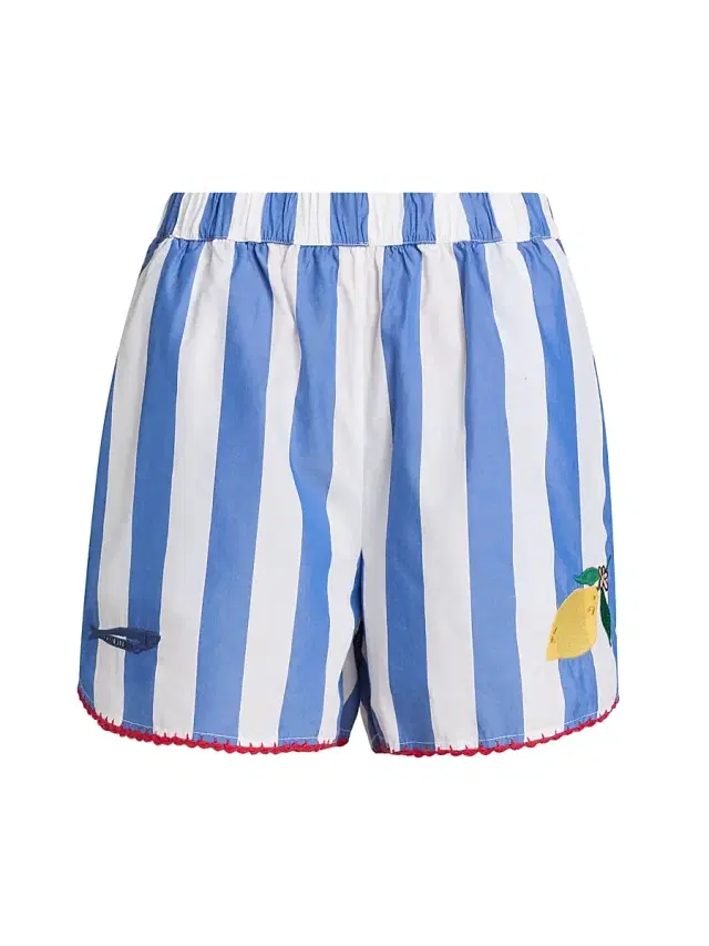 Rails Women's Cam Striped Stretch-Cotton Shorts - Dolce Vita Embroidery