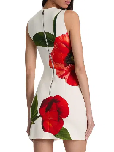 Alice + Olivia Women's Wynell Floral Minidress - Summer Poppy - Size 8 | Thumbnail 5