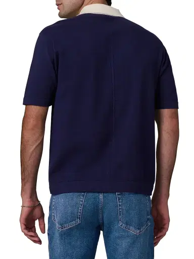 Joe's Jeans Men's Club Cotton Polo Shirt - Baritone Blue - Size XXL | Thumbnail 5