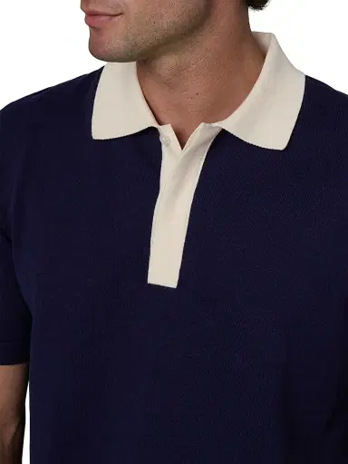 Joe's Jeans Men's Club Cotton Polo Shirt - Baritone Blue - Size XXL | Thumbnail 6