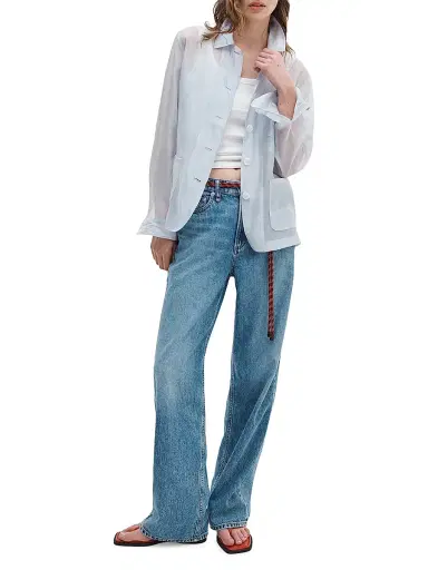 rag & bone Women's Jolene Organza Button-Front Jacket | Thumbnail 2 rag & bone Women's Jolene Organza Button-Front Jacket | Thumbnail 2