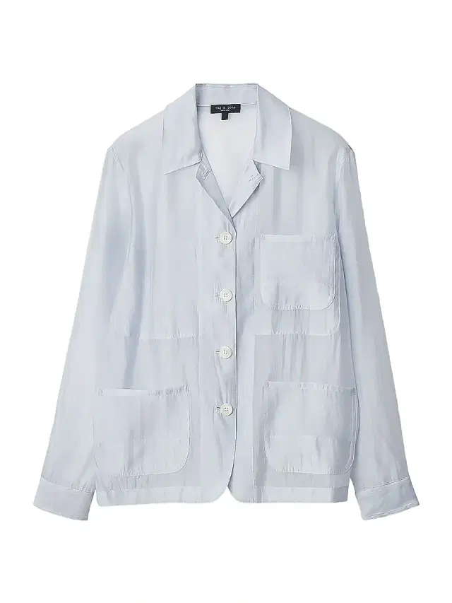 rag & bone Women's Jolene Organza Button-Front Jacket - Grey