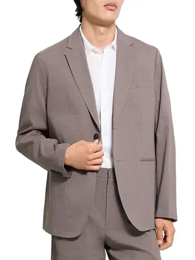 Theory Men's Notch-Lapel Linen-Blend Blazer - Morel - Size 46 | Thumbnail 3 Theory Men's Notch-Lapel Linen-Blend Blazer - Morel - Size 46 | Thumbnail 3