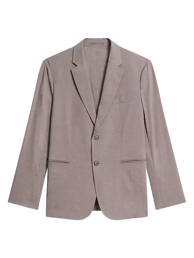 Theory Men's Notch-Lapel Linen-Blend Blazer - Morel