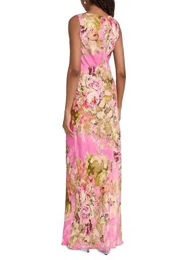 Hemant & Nandita Women's Floral Bais-Cut Maxi Dress - Pink | Thumbnail 5