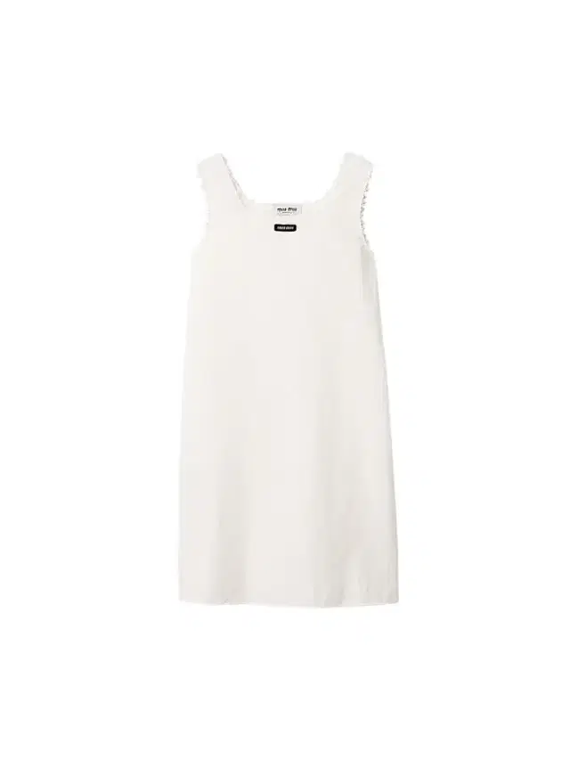 Miu Miu Women's Slubbed Poplin Dress - White