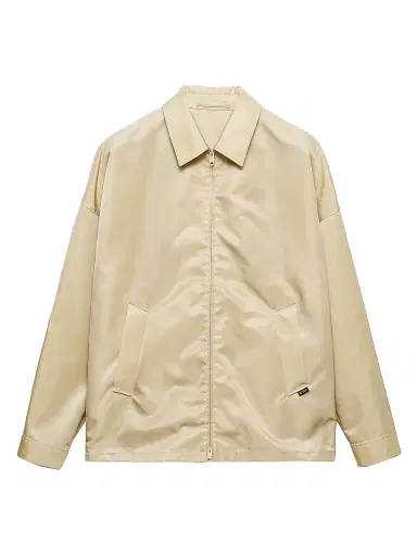 Prada Men's Re-Nylon Jacket - Beige Khaki - Size Large | Thumbnail 1