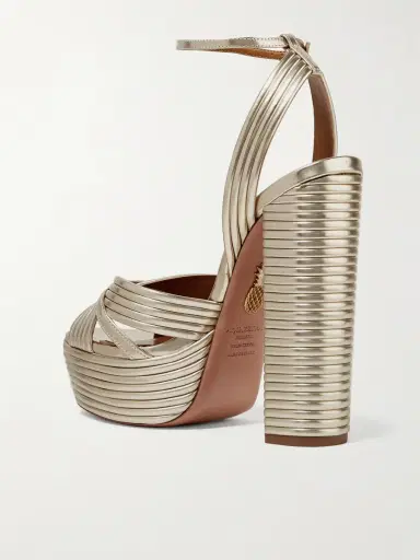 Aquazzura Sundance 140 metallic leather platform sandals | Thumbnail 2 Aquazzura Sundance 140 metallic leather platform sandals | Thumbnail 2