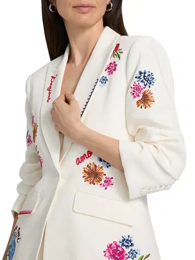 Cinq à Sept Women's Celeste Vine Scrunched Cheyenne Blazer - Multi | Thumbnail 6