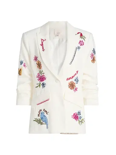 Cinq à Sept Women's Celeste Vine Scrunched Cheyenne Blazer - Multi | Thumbnail 1