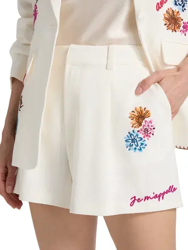 Cinq à Sept Women's Celeste Vine Emmie Shorts - Ivory Multi - Size 14 | Thumbnail 6 Cinq à Sept Women's Celeste Vine Emmie Shorts - Ivory Multi - Size 14 | Thumbnail 6