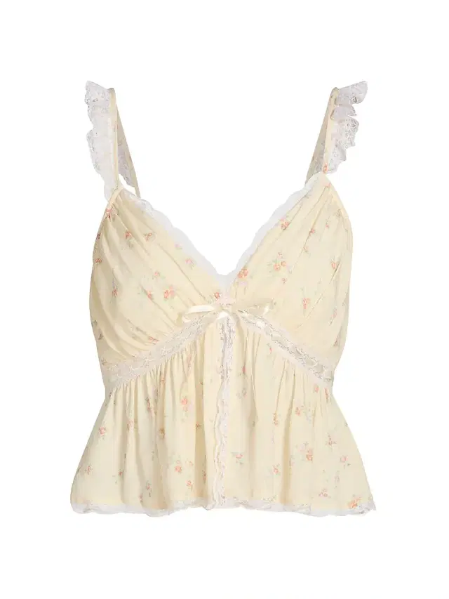 Women's Nicoleta Floral Laced Top - Lemon Haze