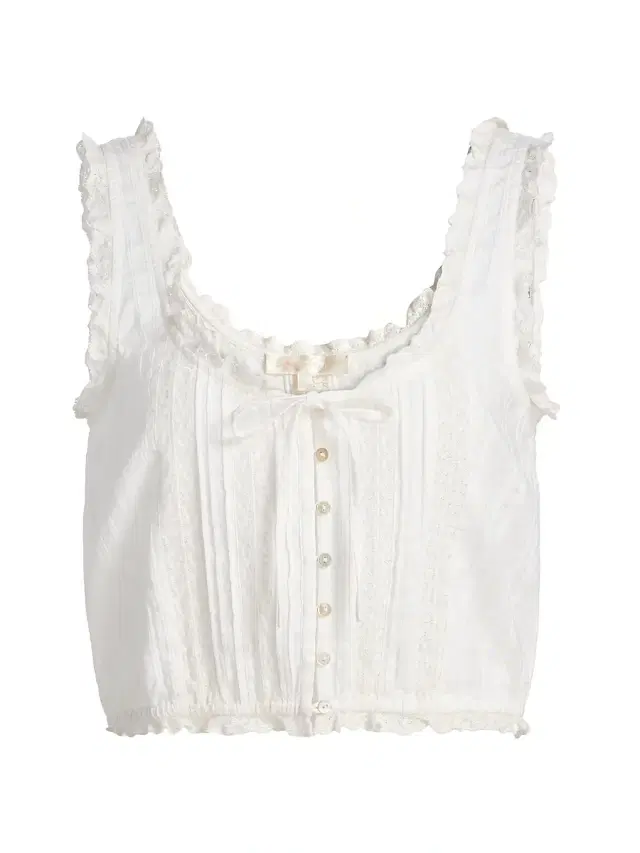 Women's Blyss Lace-Trim Cotton Crop Top - Optic White