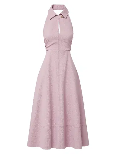 Veronica Beard Women's Marcun Halterneck Stretch-Cotton Midi-Dress | Thumbnail 1