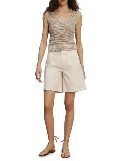 Veronica Beard Women's Selwyn Metallic Knit Tank - Beige Multi | Thumbnail 2 Veronica Beard Women's Selwyn Metallic Knit Tank - Beige Multi | Thumbnail 2