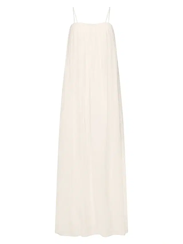 TWP Women's Shirred Linen-Blend Maxi Dress -