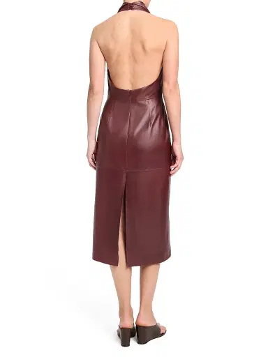 TWP Women's Lola Leather Column Midi-Dress | Thumbnail 4 TWP Women's Lola Leather Column Midi-Dress | Thumbnail 4