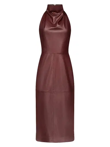 TWP Women's Lola Leather Column Midi-Dress | Thumbnail 1 TWP Women's Lola Leather Column Midi-Dress | Thumbnail 1