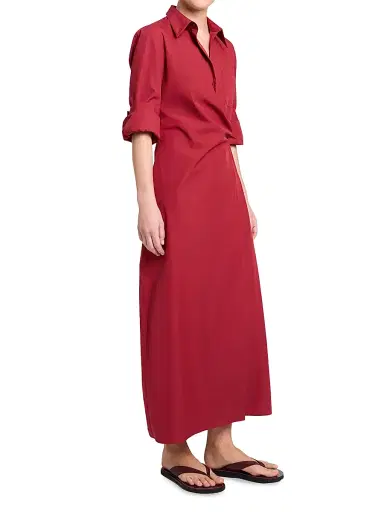 TWP Women's New Earl Cotton Wrap-Style Maxi Shirtdress | Thumbnail 3 TWP Women's New Earl Cotton Wrap-Style Maxi Shirtdress | Thumbnail 3