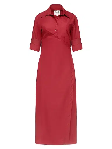 TWP Women's New Earl Cotton Wrap-Style Maxi Shirtdress | Thumbnail 1 TWP Women's New Earl Cotton Wrap-Style Maxi Shirtdress | Thumbnail 1