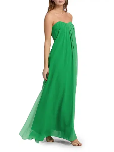 Milly Women's Sunset Stripe Strapless Maxi Dress - Green - Size 8 | Thumbnail 2 Milly Women's Sunset Stripe Strapless Maxi Dress - Green - Size 8 | Thumbnail 2