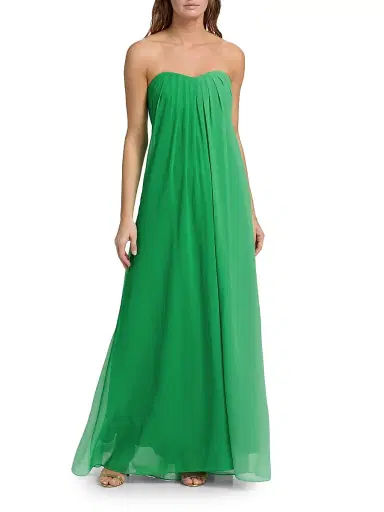 Milly Women's Sunset Stripe Strapless Maxi Dress - Green - Size 8 | Thumbnail 3 Milly Women's Sunset Stripe Strapless Maxi Dress - Green - Size 8 | Thumbnail 3