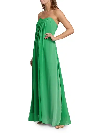 Milly Women's Sunset Stripe Strapless Maxi Dress - Green - Size 8 | Thumbnail 4 Milly Women's Sunset Stripe Strapless Maxi Dress - Green - Size 8 | Thumbnail 4