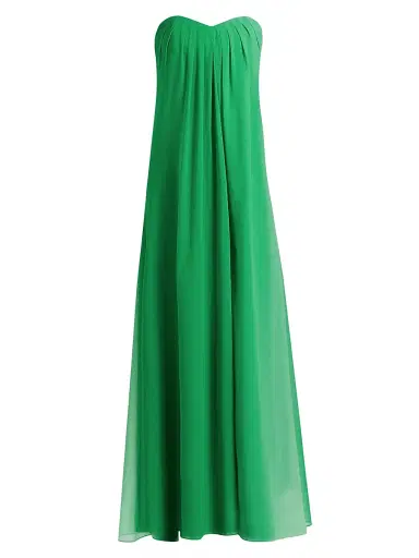 Milly Women's Sunset Stripe Strapless Maxi Dress - Green - Size 8 | Thumbnail 1 Milly Women's Sunset Stripe Strapless Maxi Dress - Green - Size 8 | Thumbnail 1