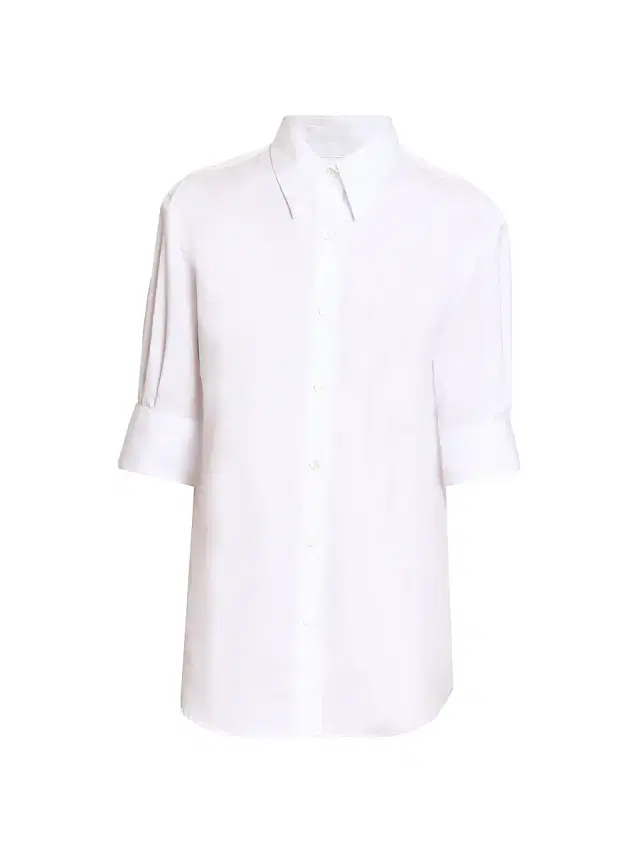 Dries Van Noten Women's Celindo Cotton Poplin Shirt - White