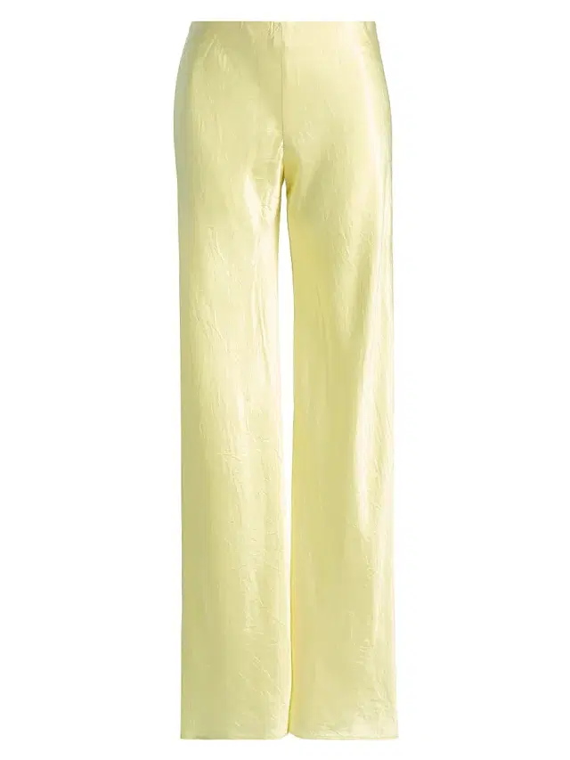 Women's Bristol Crinkle Satin Mid-Rise Pants - Buttercup