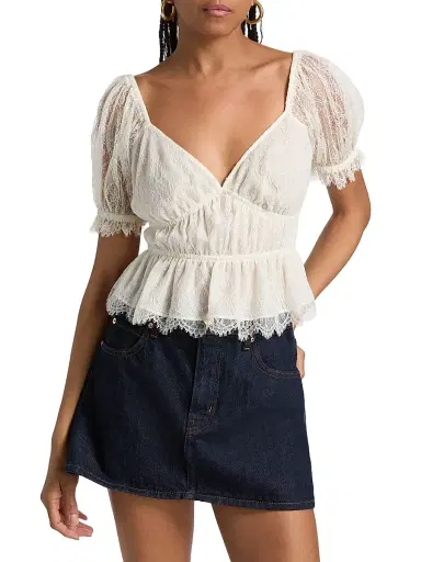 Cami NYC Women's Henrietta Lace Crop Top | Thumbnail 3 Cami NYC Women's Henrietta Lace Crop Top | Thumbnail 3