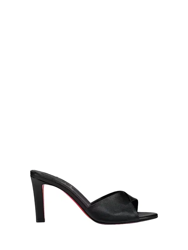 Christian Louboutin Women's Fanny Slide 85MM Leather Mules - Black