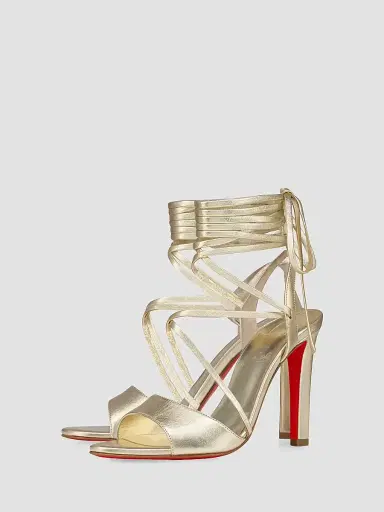 Christian Louboutin Women's Fanny Randa 100MM Leather Sandals | Thumbnail 2 Christian Louboutin Women's Fanny Randa 100MM Leather Sandals | Thumbnail 2