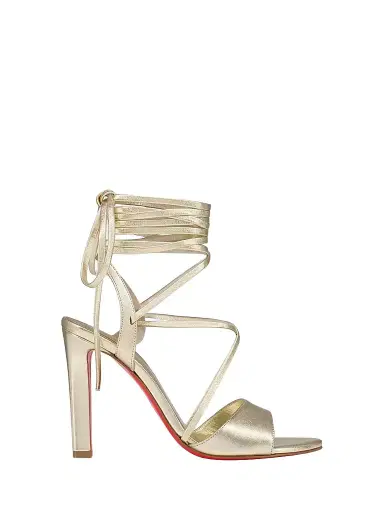 Christian Louboutin Women's Fanny Randa 100MM Leather Sandals | Thumbnail 1 Christian Louboutin Women's Fanny Randa 100MM Leather Sandals | Thumbnail 1