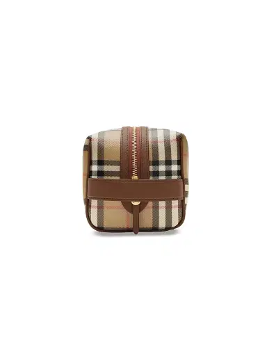 Burberry Check Cotton Travel Pouch | Thumbnail 3