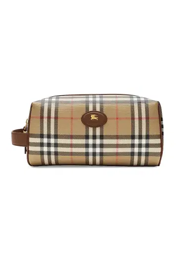 Burberry Check Cotton Travel Pouch | Thumbnail 1