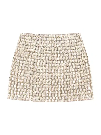 Valentino Garavani Women's Mini Skirt in Embroidered Organza | Thumbnail 1
