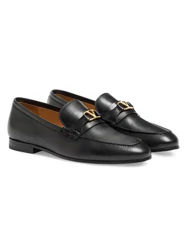 Valentino Garavani Men's VLogo Signature Nappa Leather Loafers - Black - Size 11.5 | Thumbnail 2 Valentino Garavani Men's VLogo Signature Nappa Leather Loafers - Black - Size 11.5 | Thumbnail 2