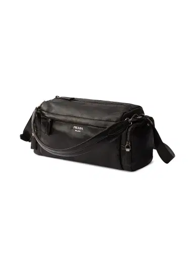 Prada Men's Distressed Nappa Leather Shoulder Bag - Brown | Thumbnail 2