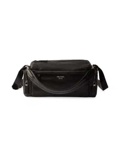 Prada Men's Distressed Nappa Leather Shoulder Bag - Brown | Thumbnail 1