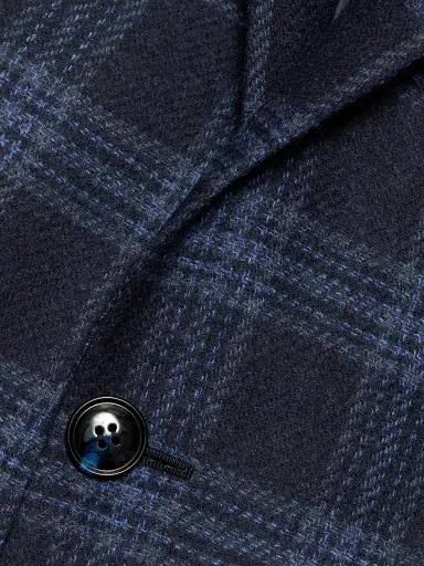 Giorgio Armani Men's Windowpane Plaid Wool-Cashmere Sport Coat - Sky Captain - Size 48 | Thumbnail 7 Giorgio Armani Men's Windowpane Plaid Wool-Cashmere Sport Coat - Sky Captain - Size 48 | Thumbnail 7