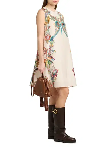 Etro Women's Kalispera Large Leather Shoulder Bag - Walnut | Thumbnail 3