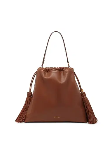 Etro Women's Kalispera Large Leather Shoulder Bag - Walnut | Thumbnail 1